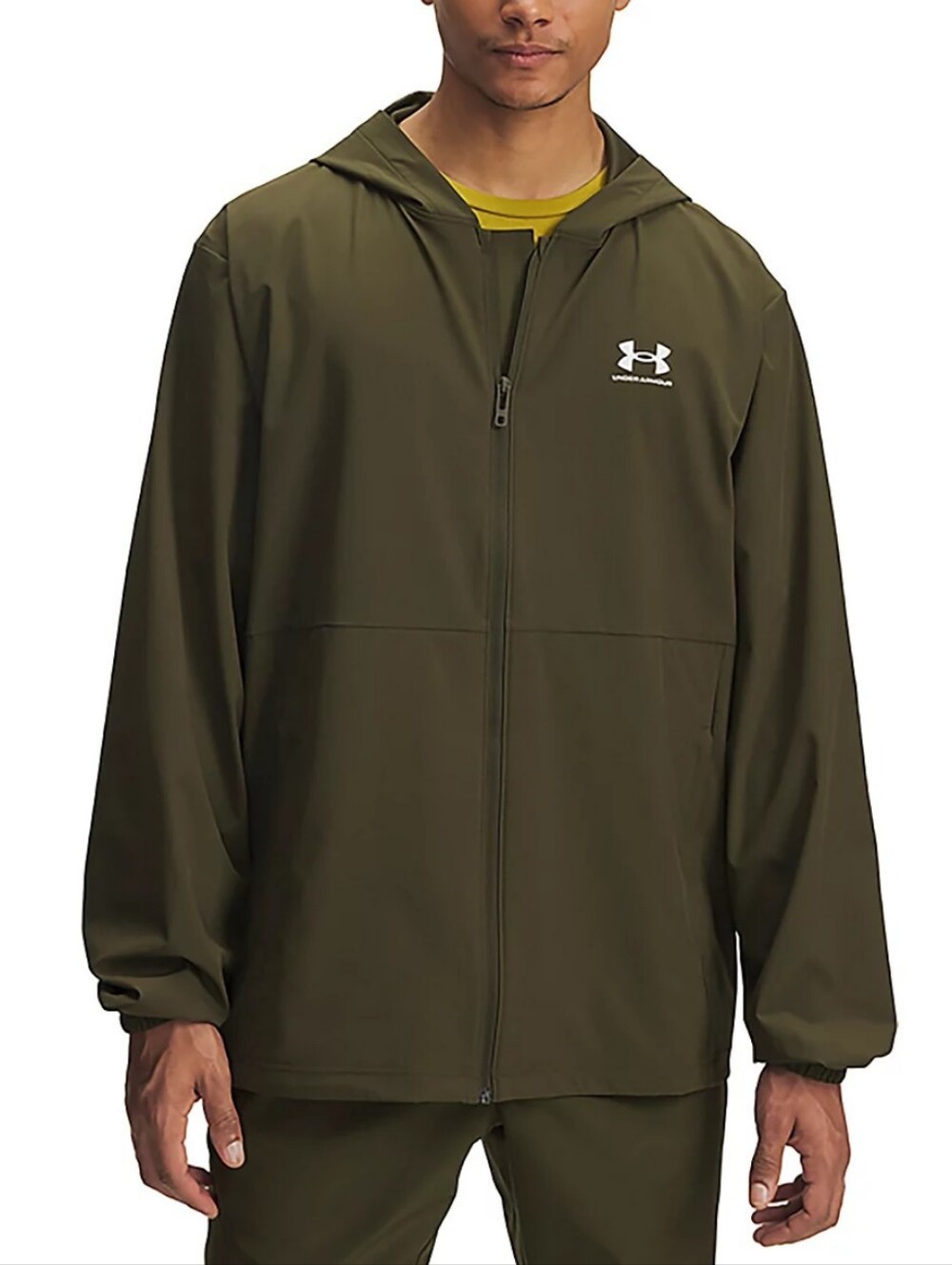 Under Armour UA Vibe Woven Water-Resistant Windbreaker Expedition Green Mens: XL